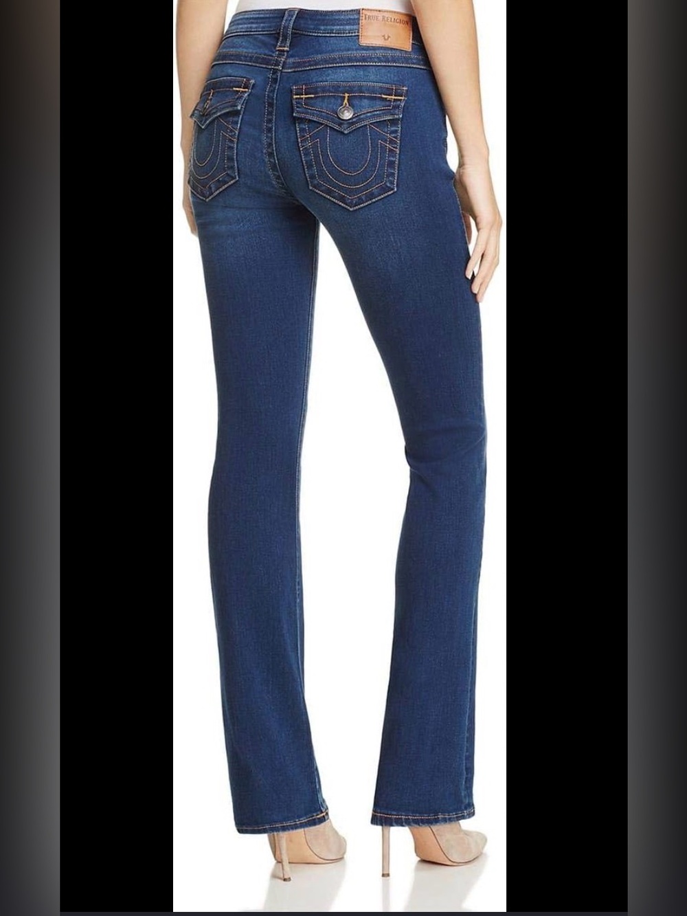 True Religion Patched Distressed Becca Bootcut Jeans